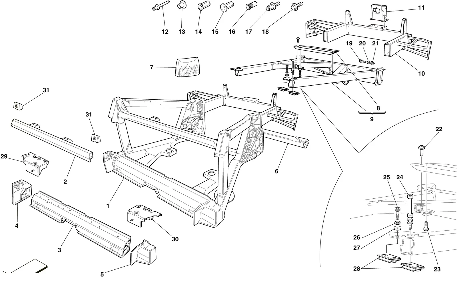 Chassis - Structure, Rear Elements And Panels