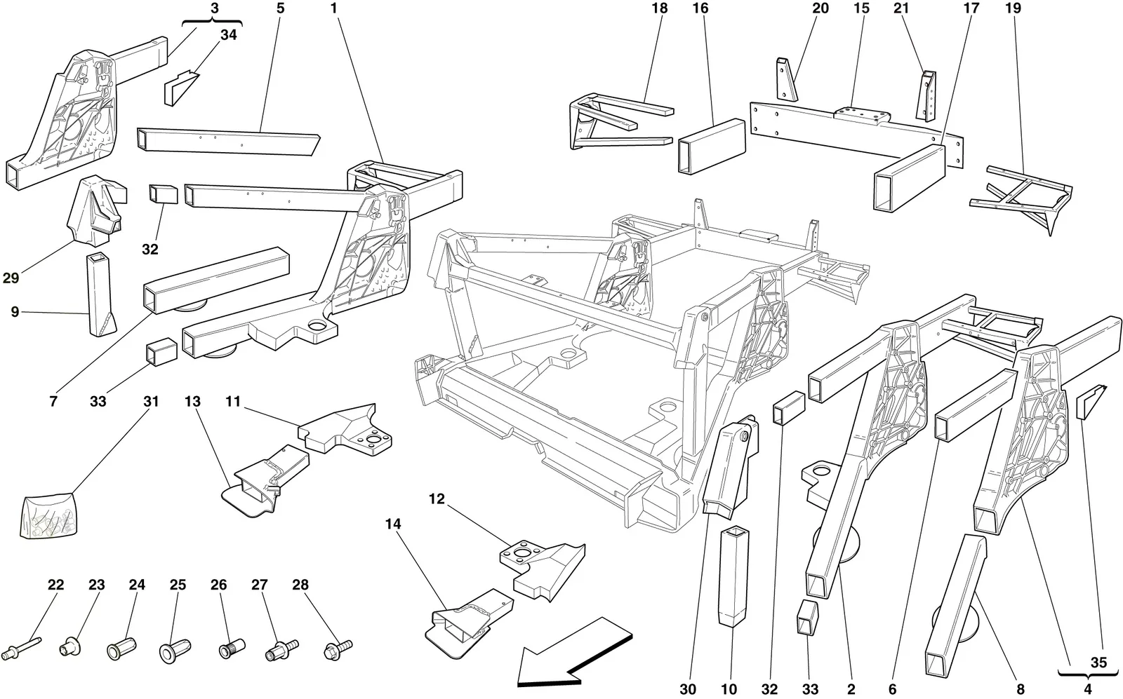 Chassis - Rear Element Subassemblies