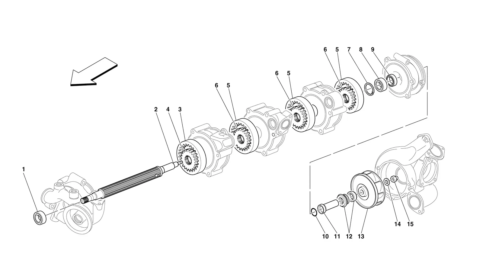 Oil/Water Pump - Inner Parts