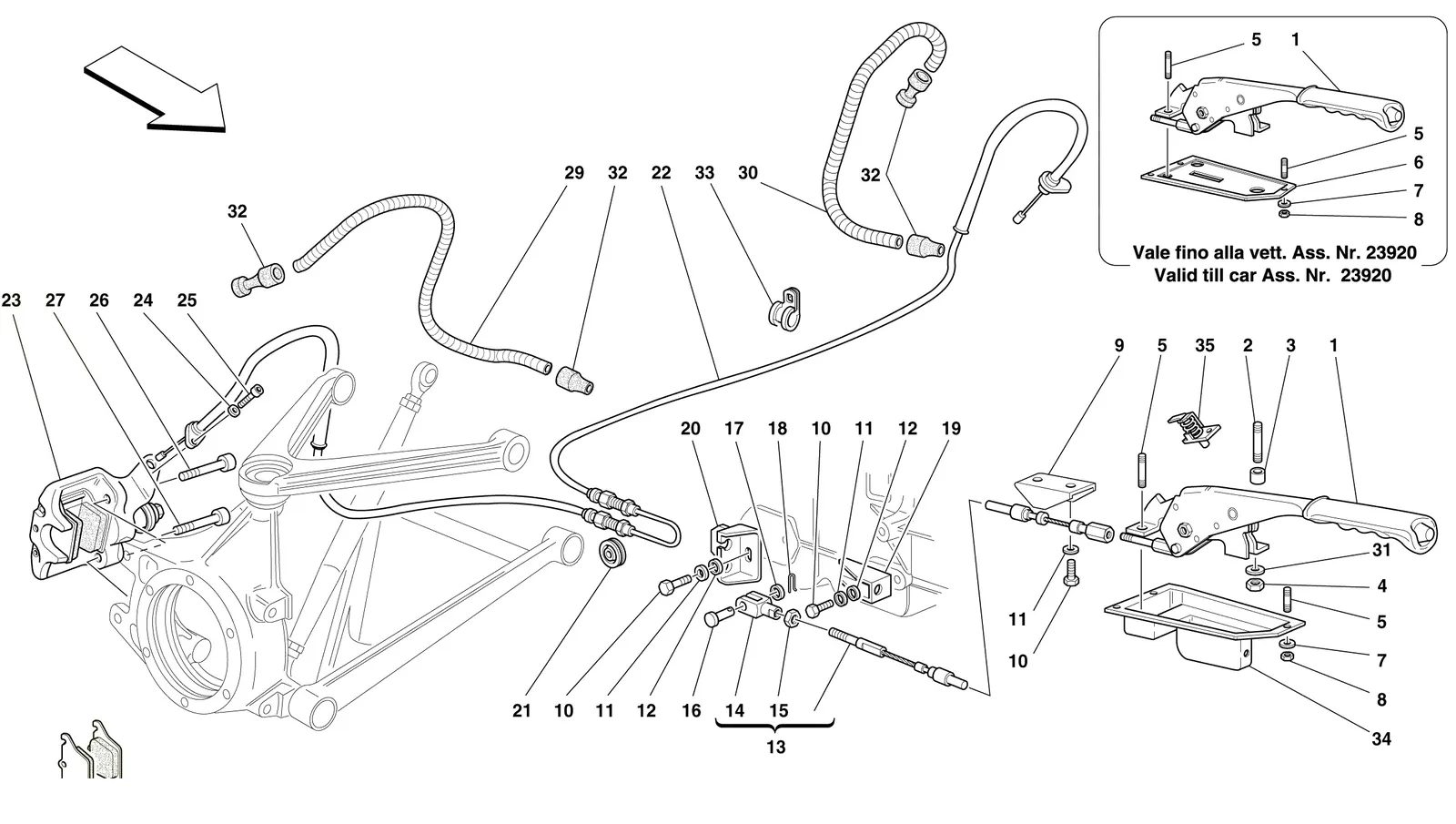 Hand-Brake Control And Caliper