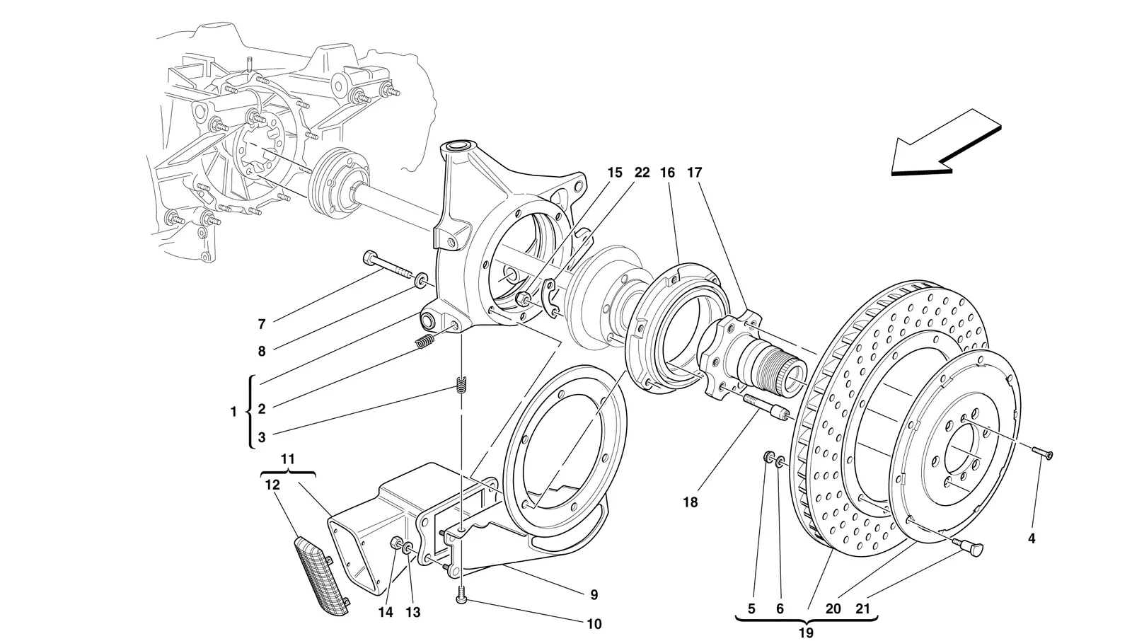 Rear Brake Disc And Hub Holder