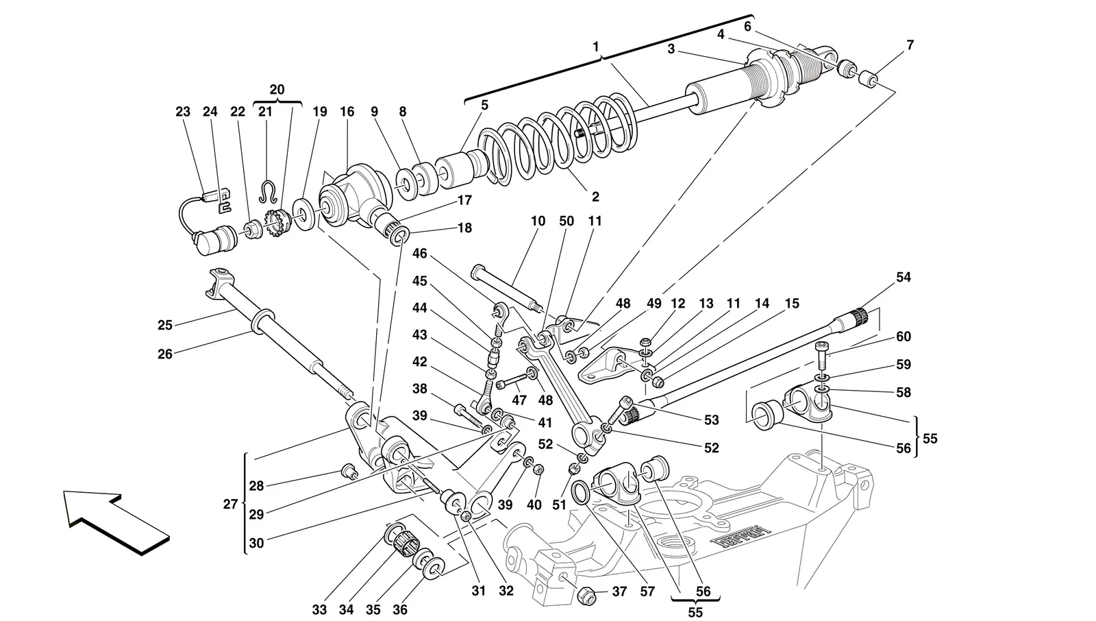 Rear Suspension - Shock Absorber And Stabilizer Bar