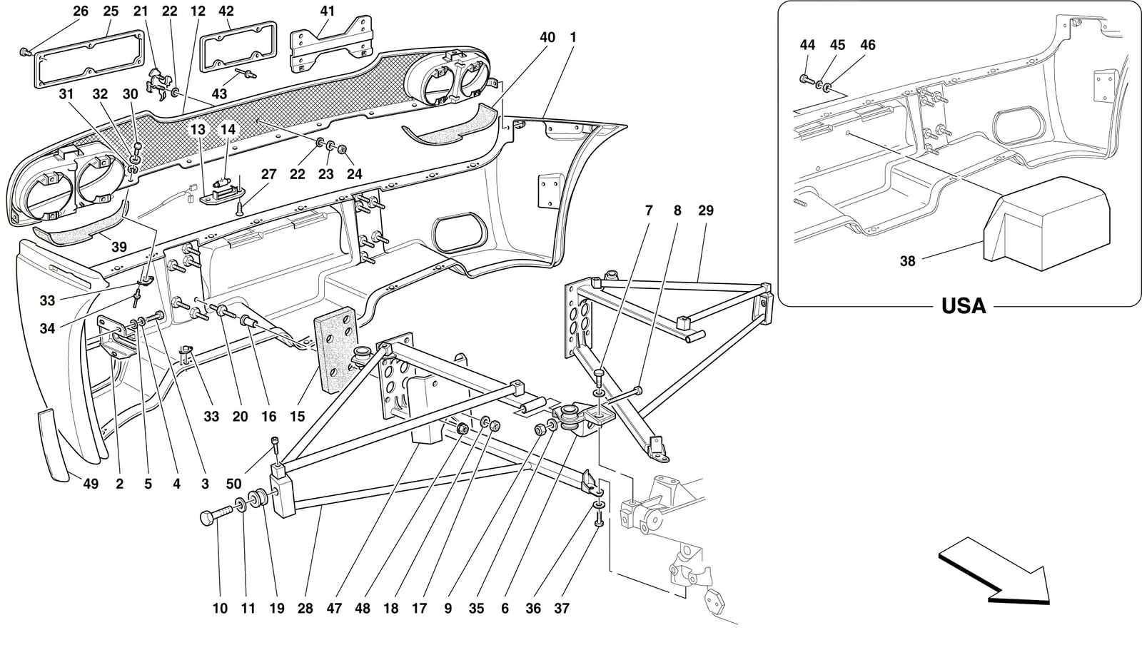 Rear Bumper And Supports