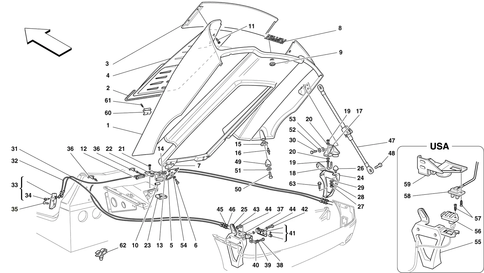 Rear Hood And Opening Control