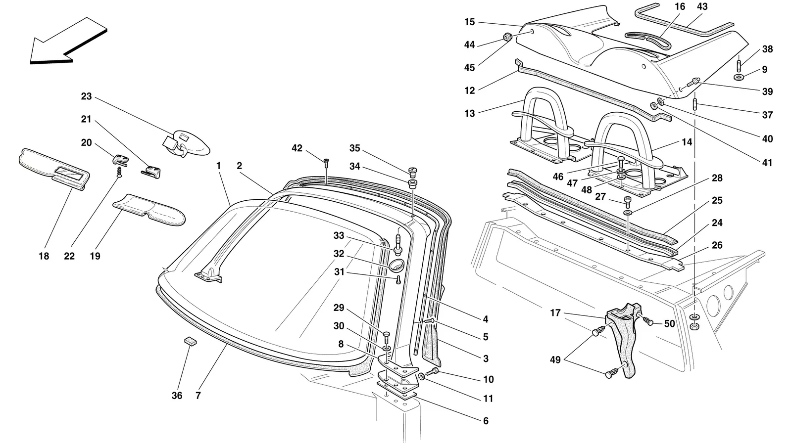 Windscreen Pillar And Sporting Roll-Bar
