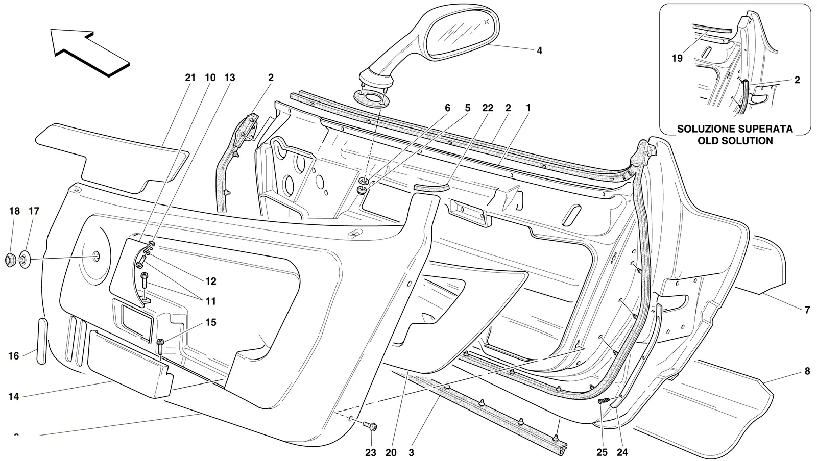 Doors - Trims And Rear View Mirror