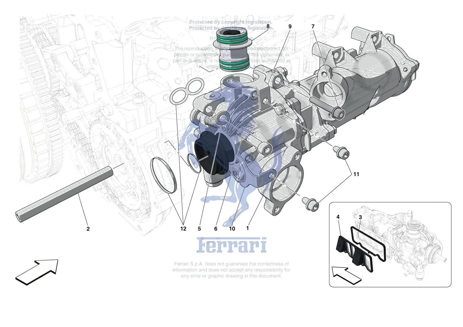 Ferrari F8 Spider [ENGINE] - B.12 - ENGINE OIL PUMP exploded diagram