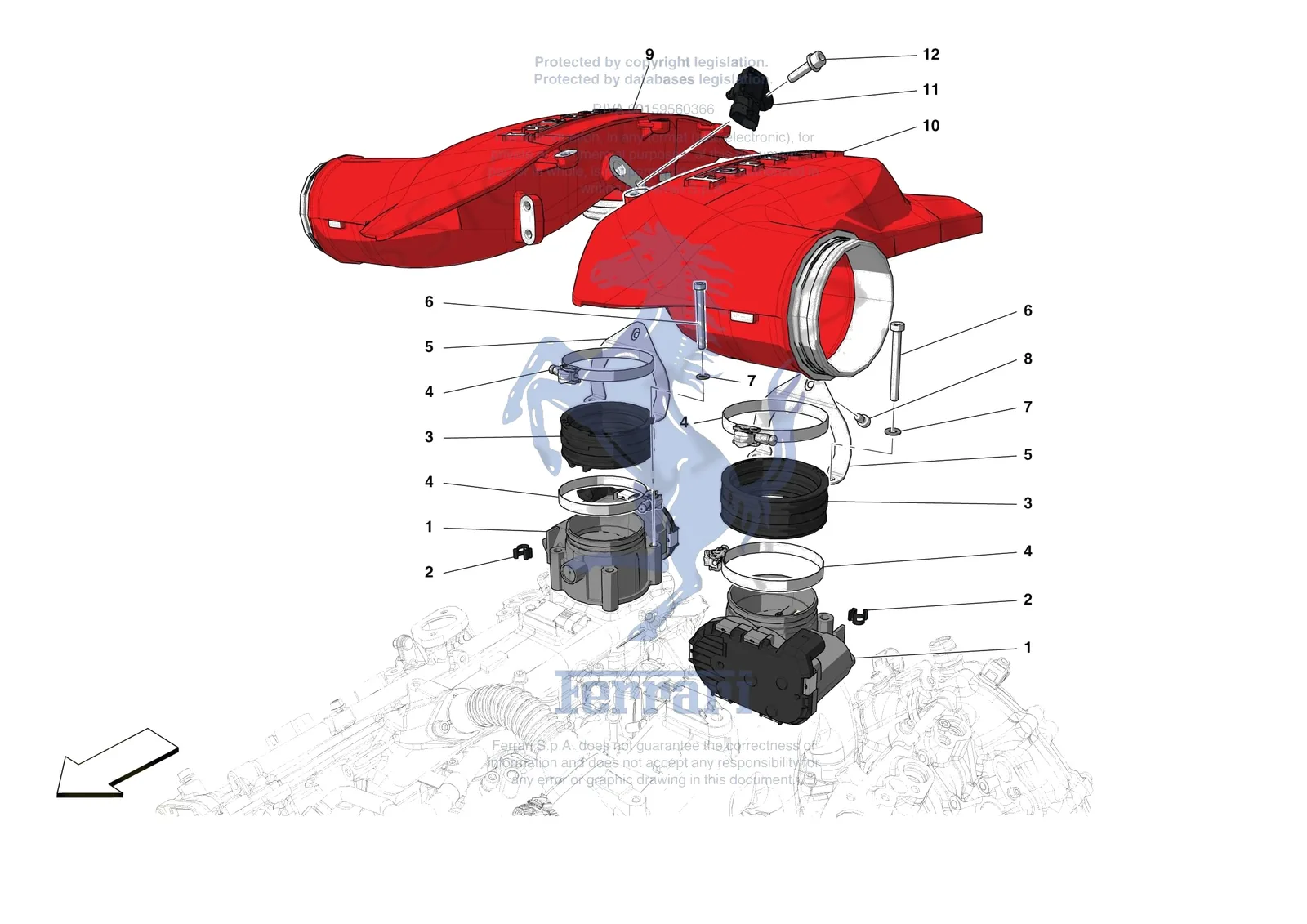 Ferrari F8 Spider [ENGINE] - B.15 - INJECTION CONTROL exploded diagram