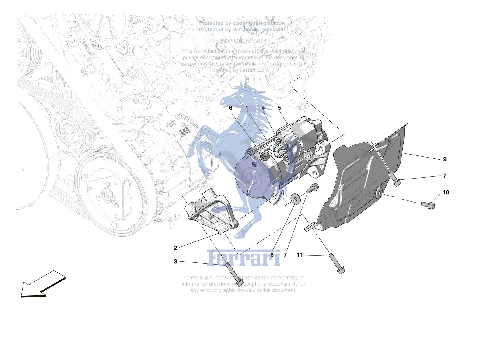 Ferrari F8 Spider [ENGINE] - B.31 - ELECTRIC STARTER MOTOR exploded diagram