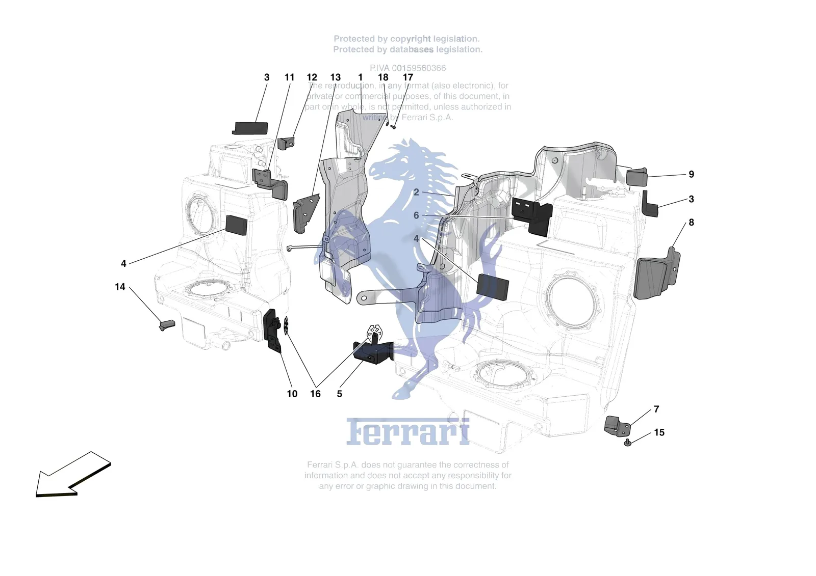 Ferrari F8 Spider [MECHANICAL SYSTEM] - D.12 - TANK MOUNTS exploded diagram
