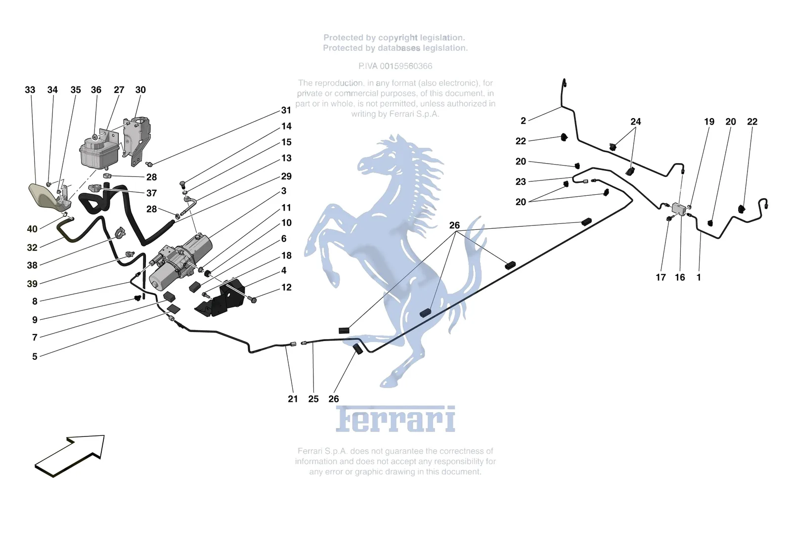 Ferrari F8 Spider [MECHANICAL SYSTEM] - D.18 - LIFTING THE VEHICLE exploded diagram