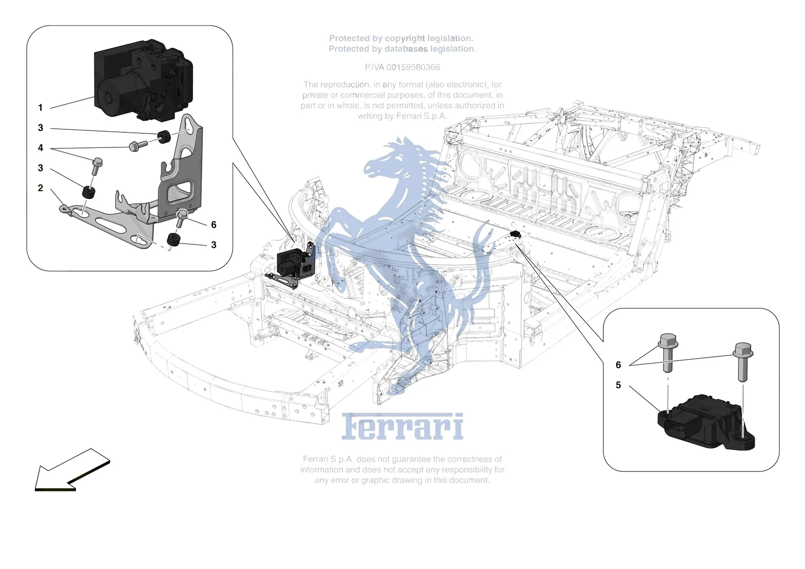 Ferrari F8 Spider [MECHANICAL SYSTEM] - D.24 - ABS ASR SYSTEM exploded diagram