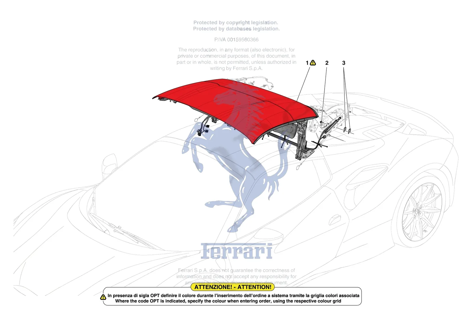 Ferrari F8 Spider [VEHICLE TRIM] - E.13.03 - ROOF - STRUCTURE — Parts ...