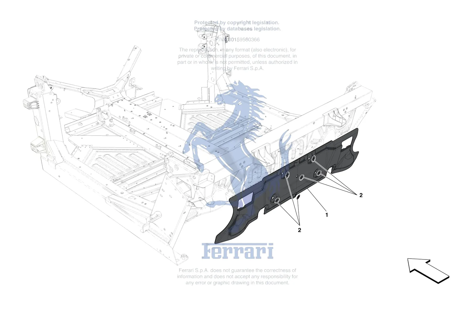 Ferrari F8 Spider [VEHICLE TRIM] - E.20 - ENGINE COMPARTMENT INSULATION exploded diagram