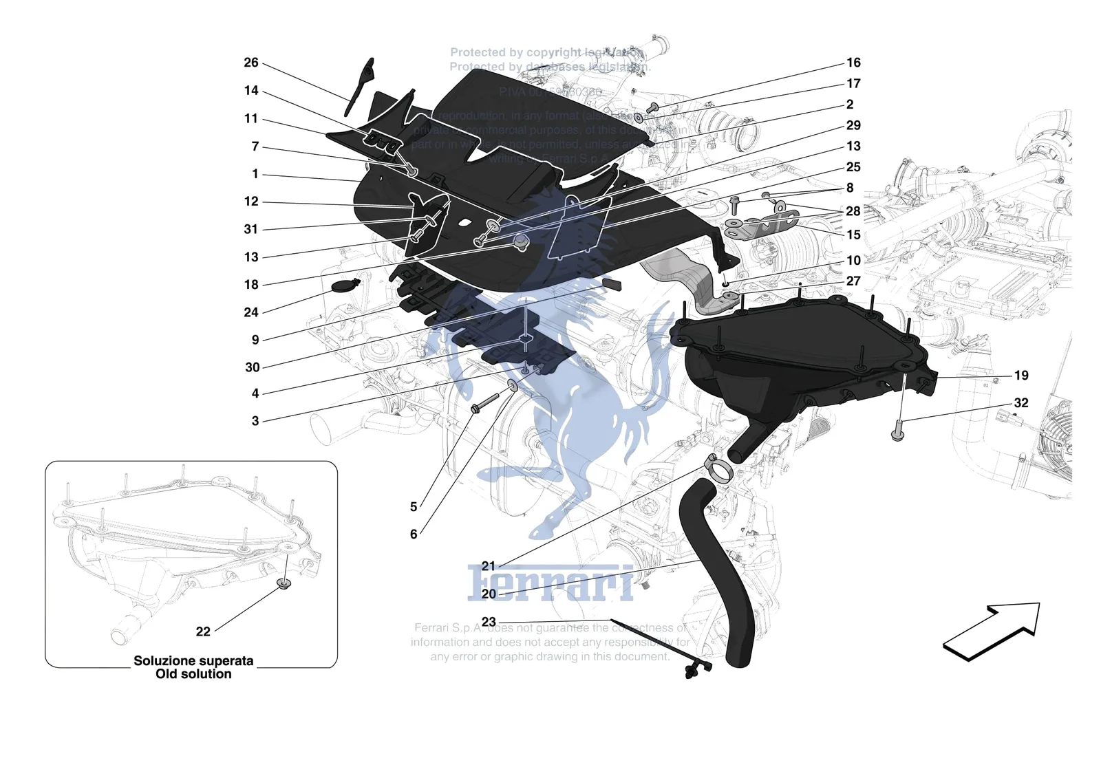 Ferrari F8 Spider [VEHICLE TRIM] - E.24 - REAR AIR INTAKES exploded diagram