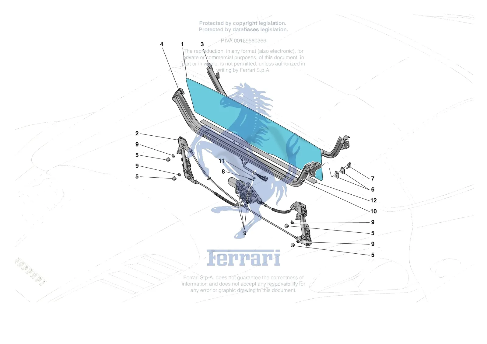 Ferrari F8 Spider [VEHICLE TRIM] - E.26 - REAR SCREEN exploded diagram