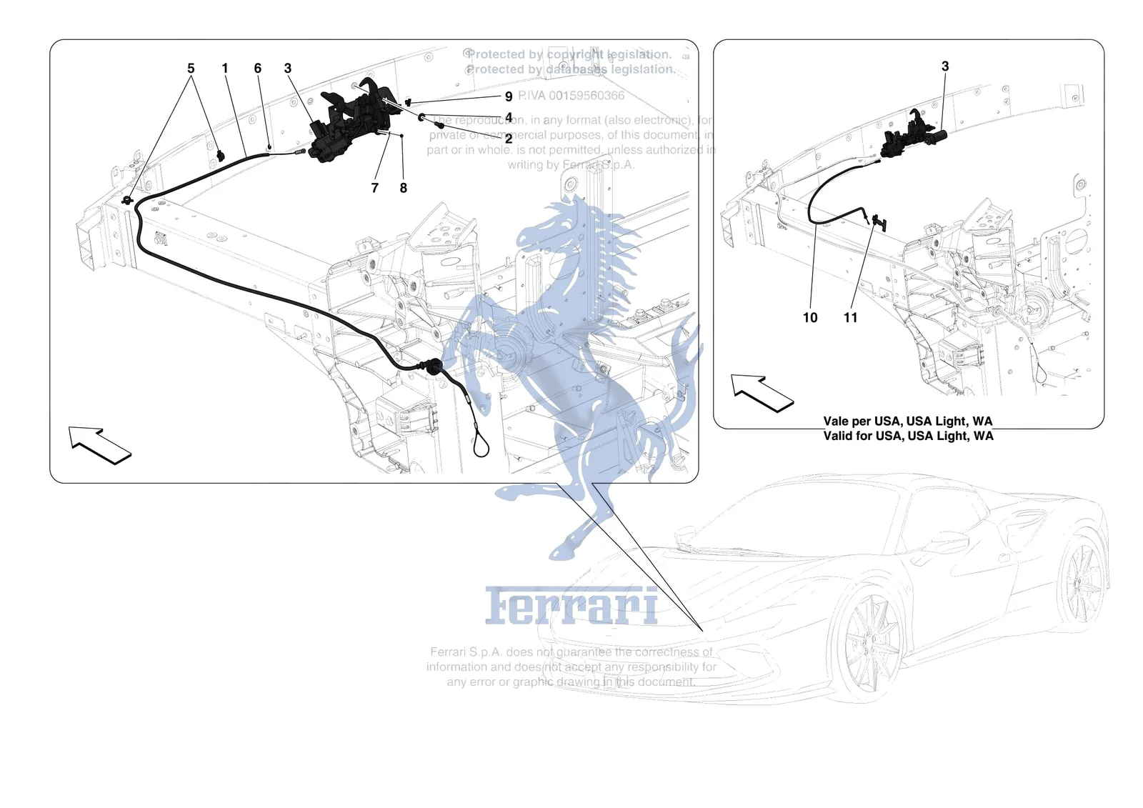Ferrari F8 Spider [VEHICLE TRIM] - E.34 - FRONT LID LOCK exploded diagram