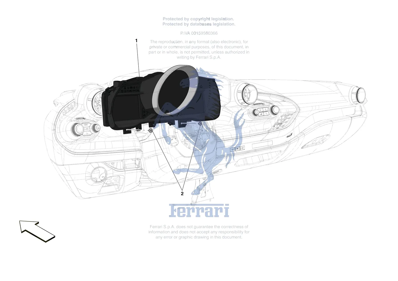 Ferrari F8 Spider [ELECTRICAL SYSTEM] - F.3 - INSTRUMENTATION exploded diagram