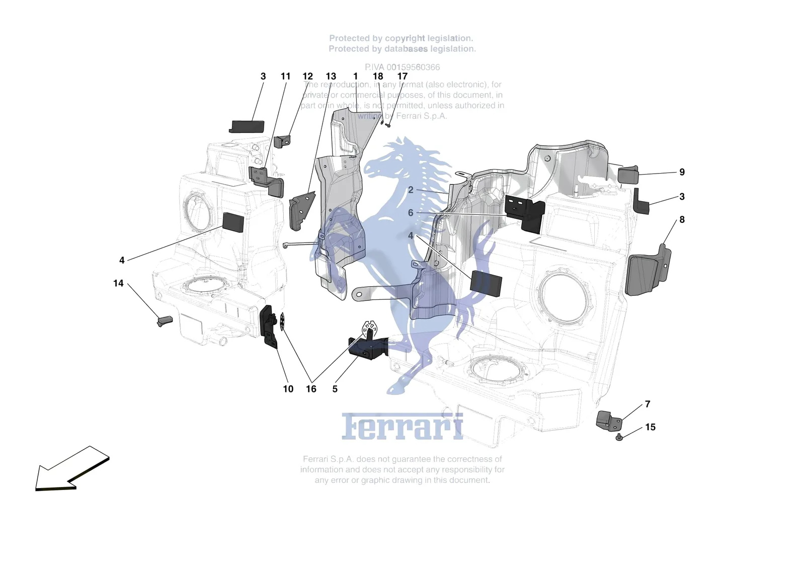 Ferrari F8 Tributo [MECHANICAL SYSTEM] - D.12 - TANK MOUNTS exploded diagram