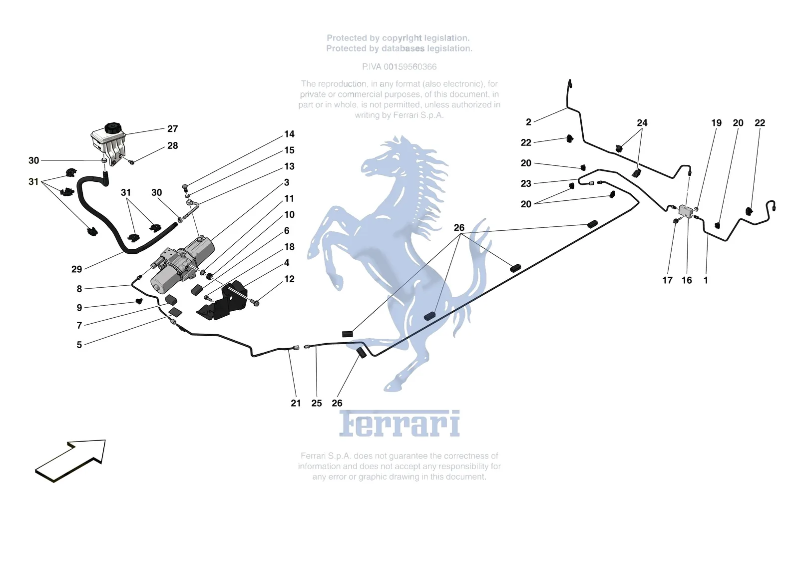 Ferrari F8 Tributo [MECHANICAL SYSTEM] - D.18 - LIFTING THE VEHICLE exploded diagram