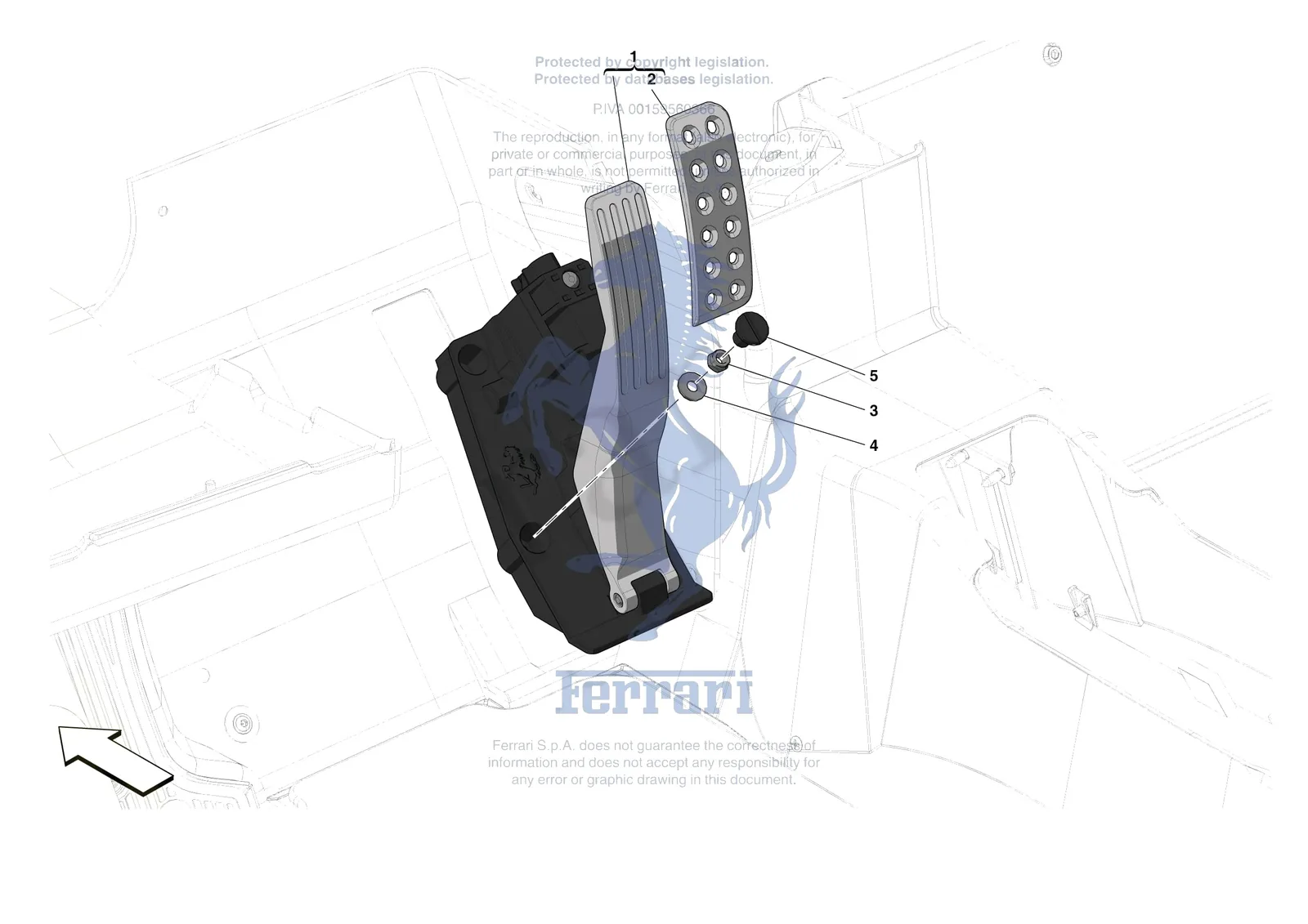Ferrari F8 Tributo [MECHANICAL SYSTEM] - D.19 - ACCELERATOR CONTROL exploded diagram