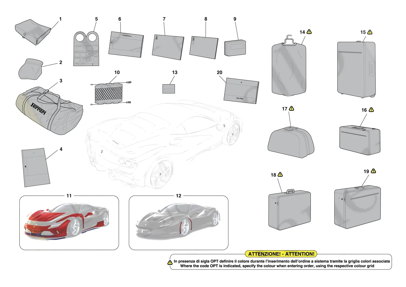 Ferrari F8 Tributo [MECHANICAL SYSTEM] - D.39 - OTHER ACCESSORIES exploded diagram
