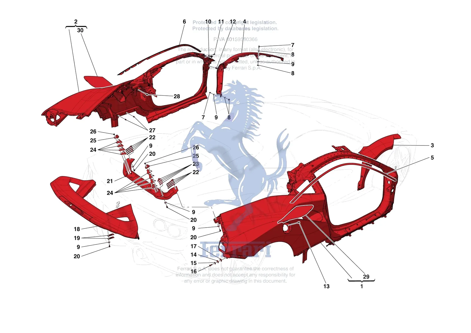 Ferrari F8 Tributo [VEHICLE TRIM] - E.02 - LATERAL OUTER BODYSHELL ...
