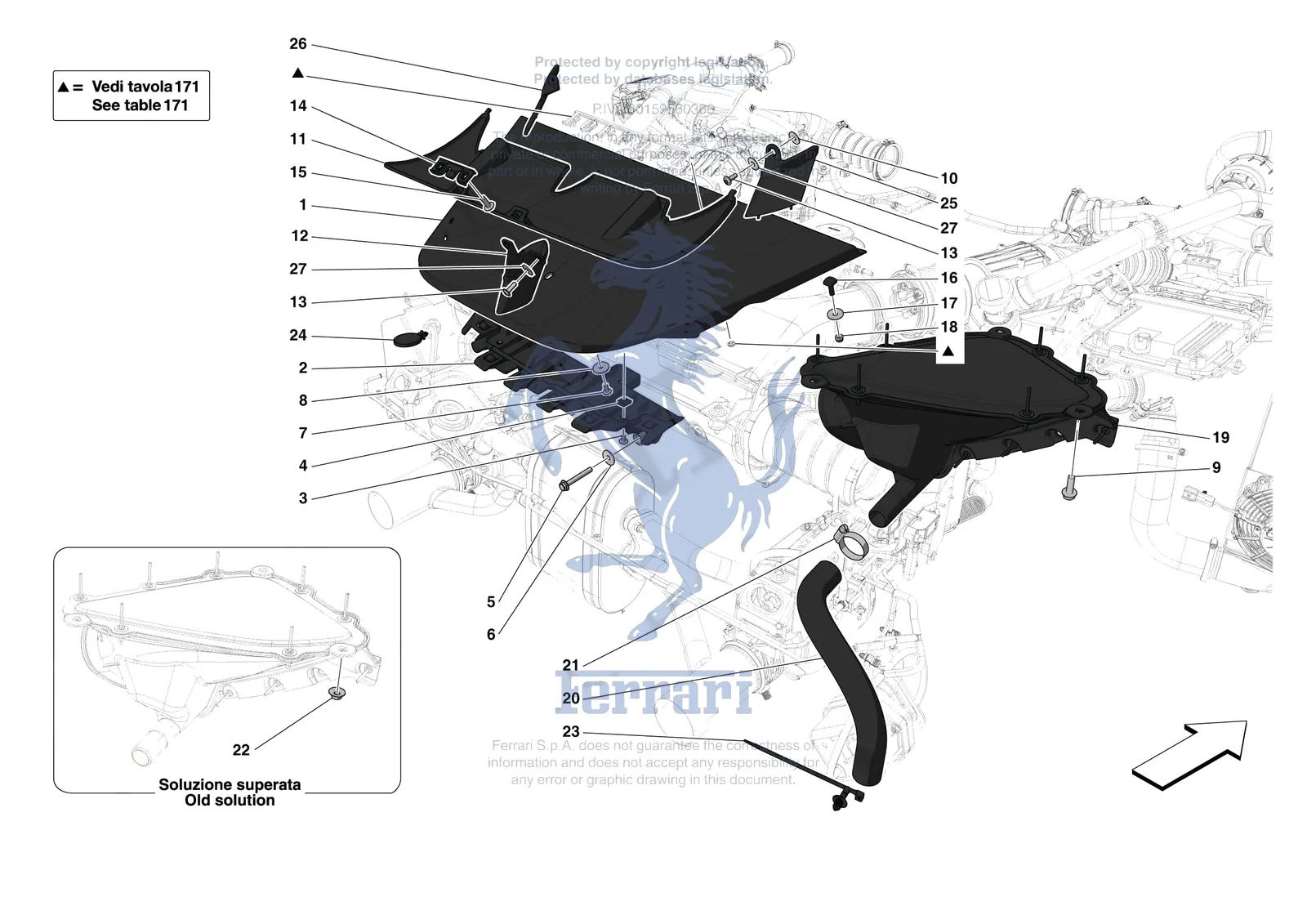 Ferrari F8 Tributo [VEHICLE TRIM] - E.24 - REAR AIR INTAKES exploded diagram
