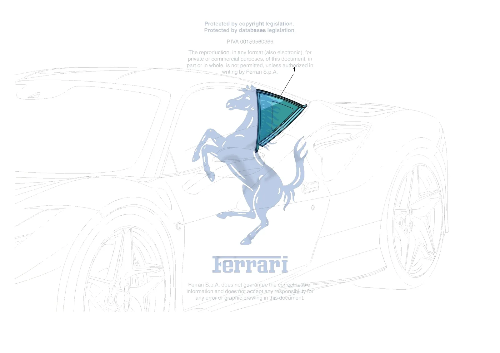 Ferrari F8 Tributo [VEHICLE TRIM] - E.27 - SIDE WINDOWS exploded diagram