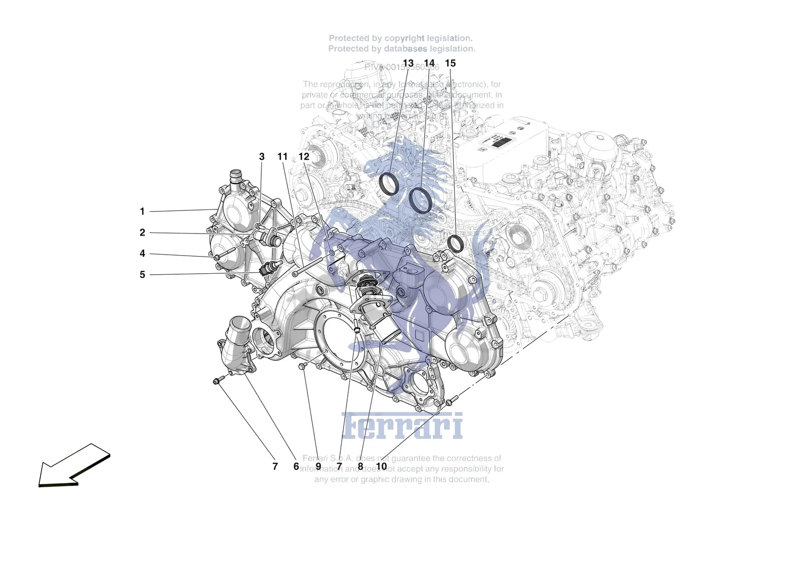 Ferrari F80 [ENGINE] - B.3 - ENGINE COVERS exploded diagram