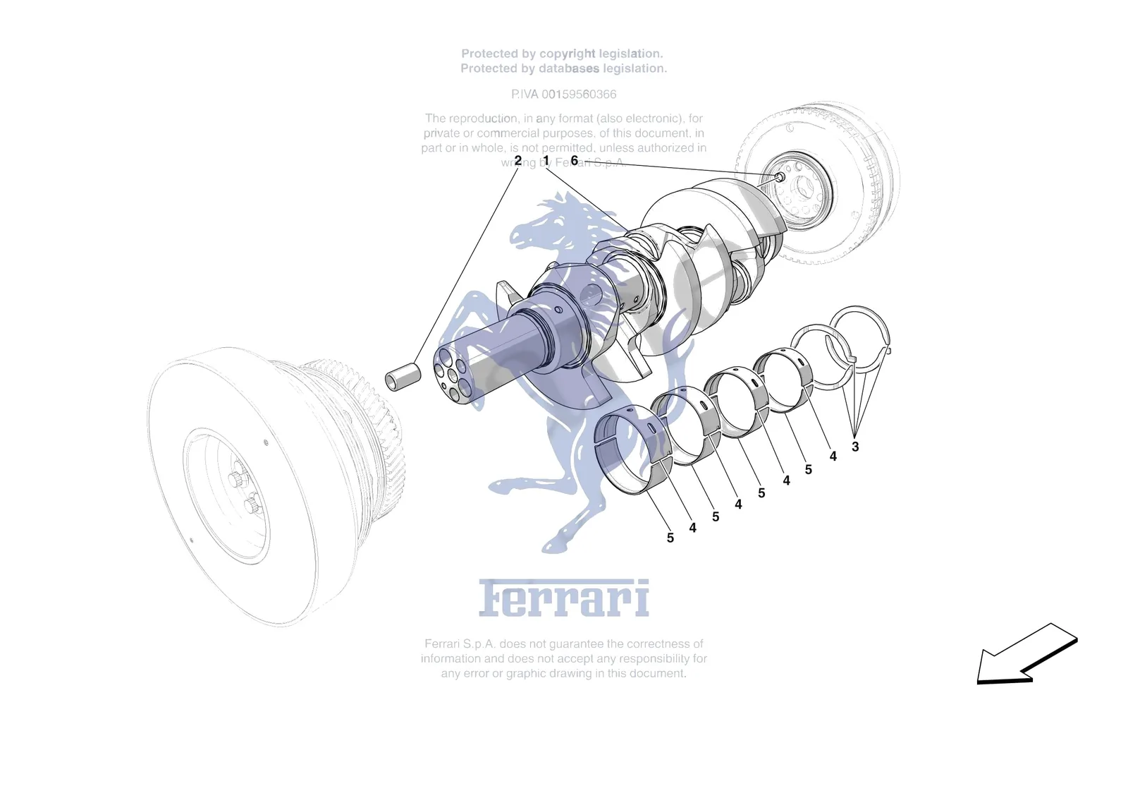 Ferrari F80 [ENGINE] - B.4 - CRANKSHAFT — Parts Diagram 0007 | AW Italian