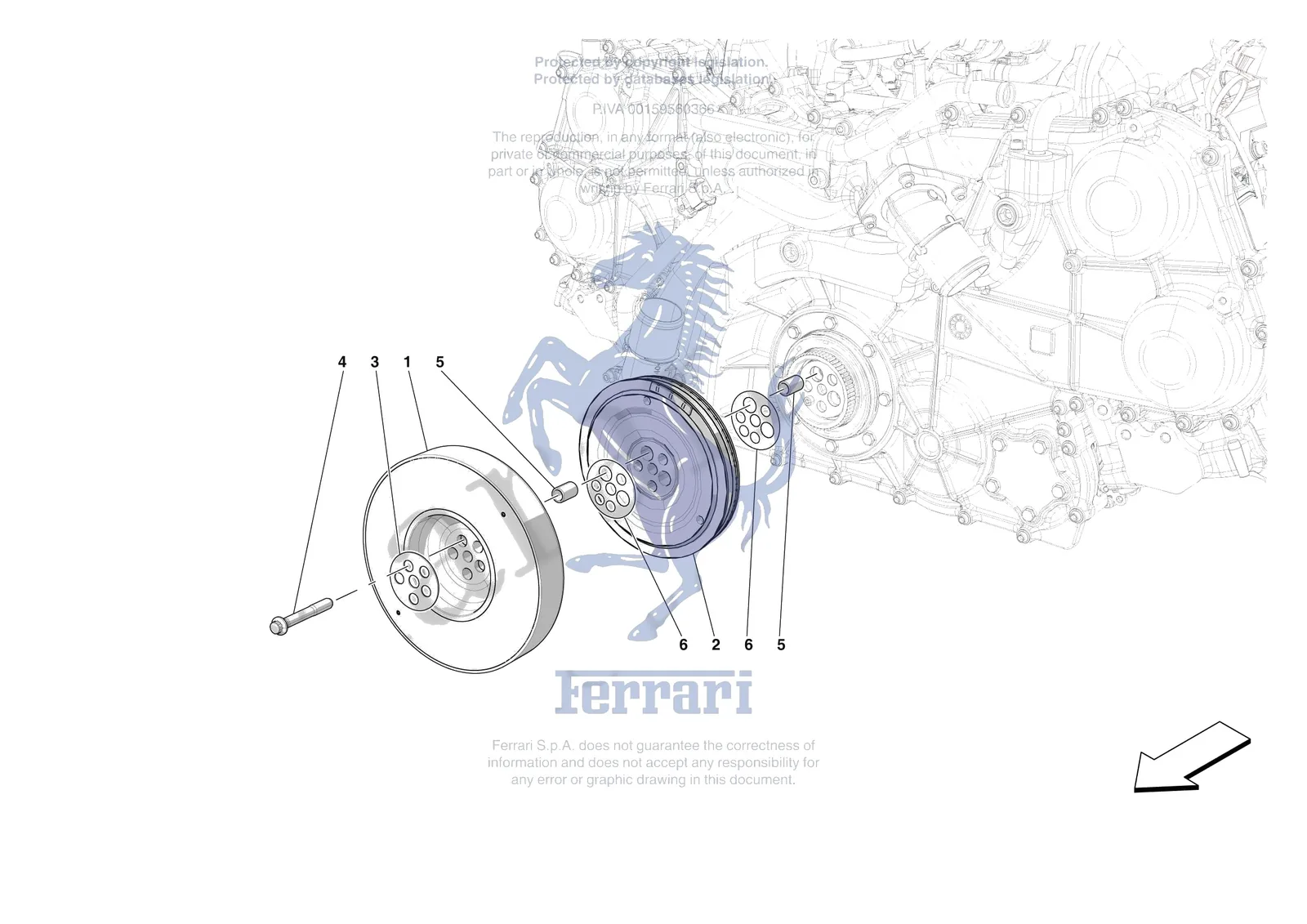 Ferrari F80 [ENGINE] - B.7 - TORSIONAL DAMPER AND DECOUPLER exploded diagram
