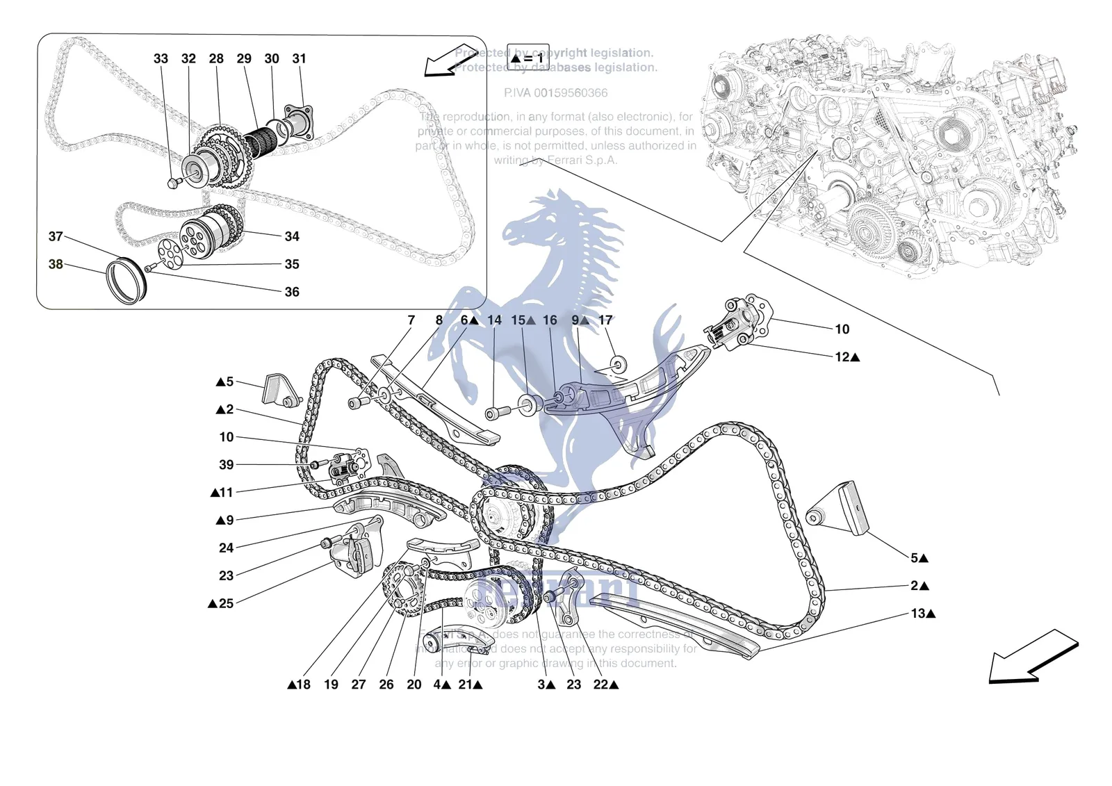 Ferrari F80 [ENGINE] - B.9 - TIMING SYSTEM DRIVE exploded diagram