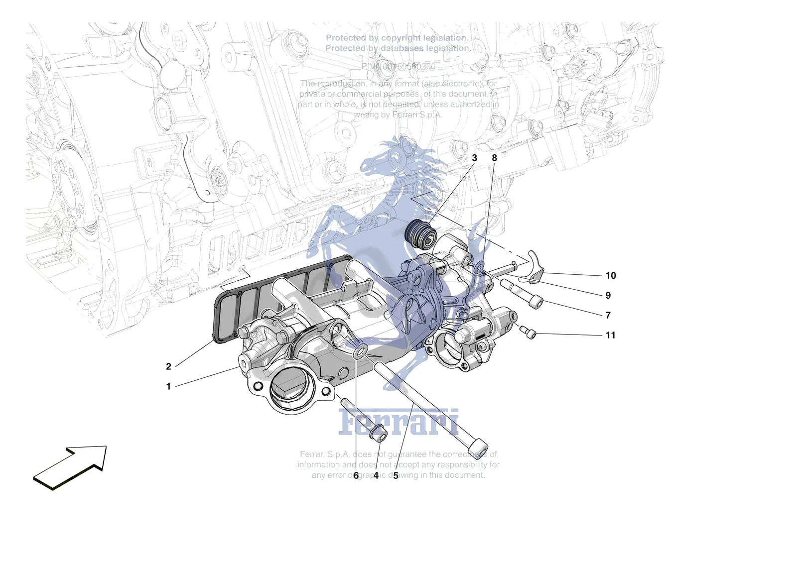 Ferrari F80 [ENGINE] - B.12 - ENGINE OIL PUMP exploded diagram