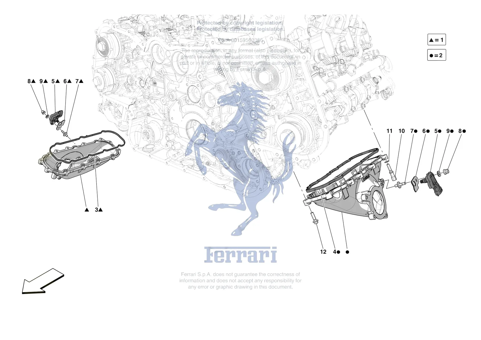 Ferrari F80 [ENGINE] - B.14 - ENGINE INTAKE DUCT exploded diagram