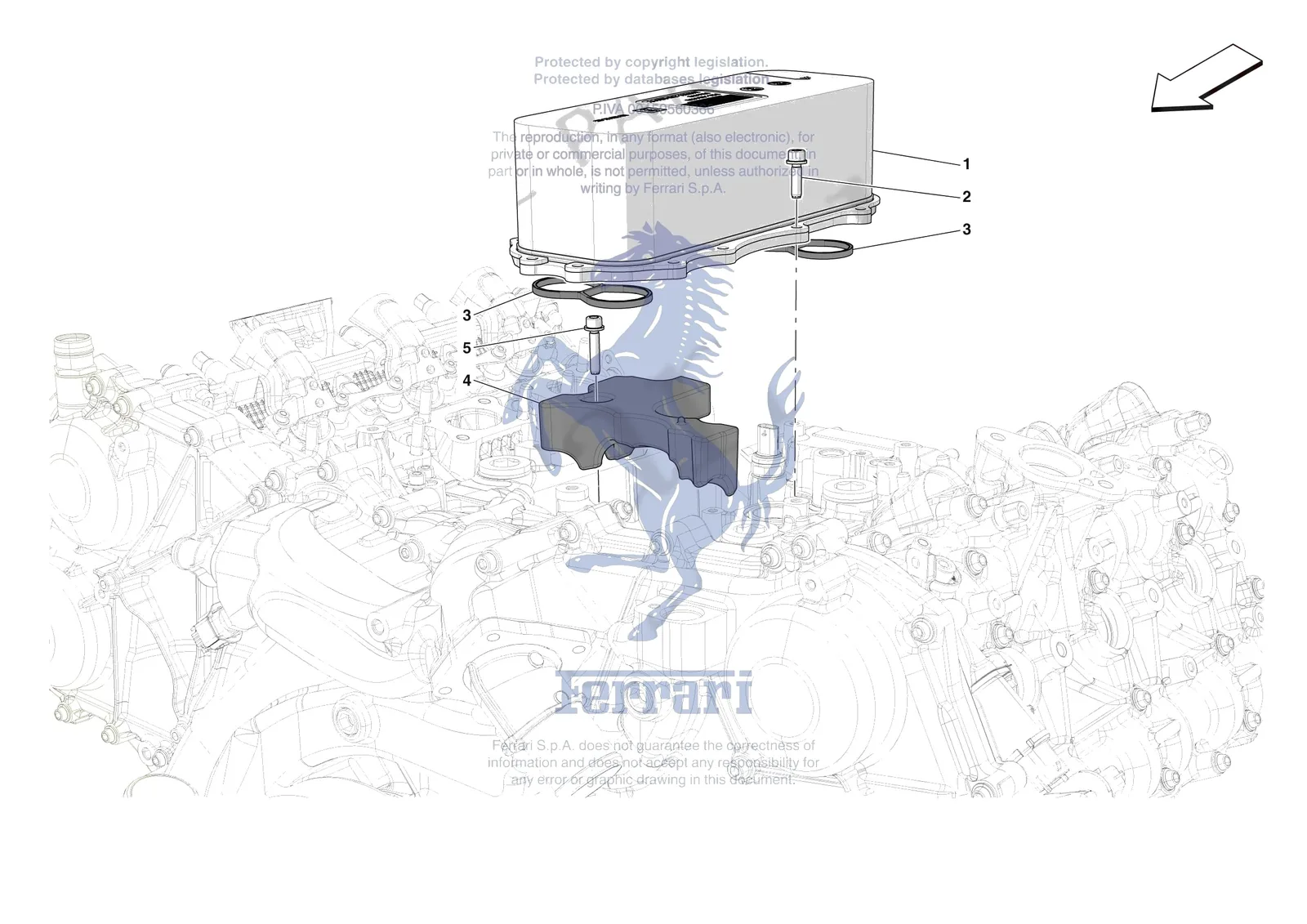 Ferrari F80 [ENGINE] - B.26 - ENGINE HEAT EXCHANGER exploded diagram