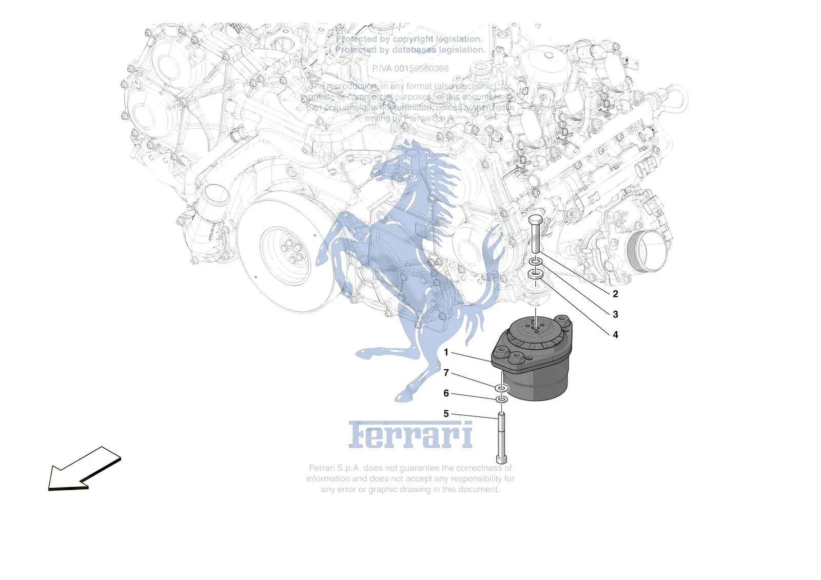 Ferrari F80 [MECHANICAL SYSTEM] - D.1 - ENGINE SUSPENSION BUSH exploded diagram