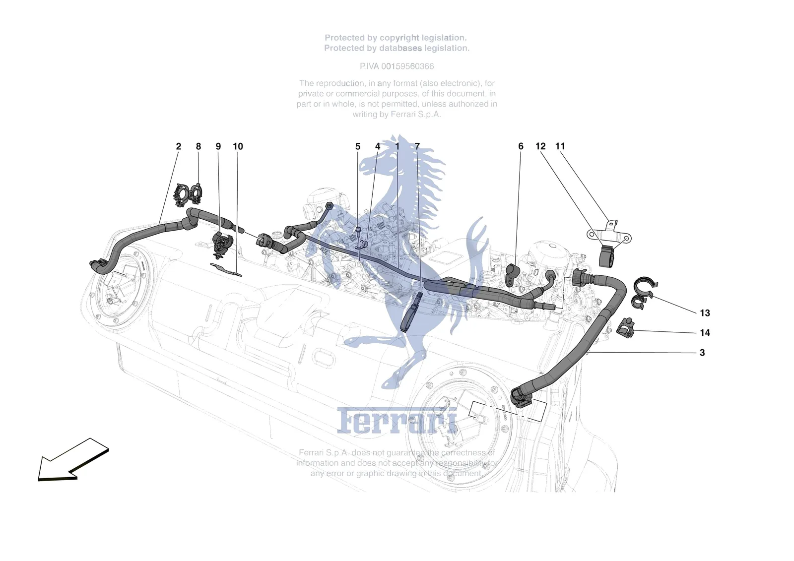 Ferrari F80 [MECHANICAL SYSTEM] - D.2 - ENGINE FUEL DELIVERY PIPES exploded diagram