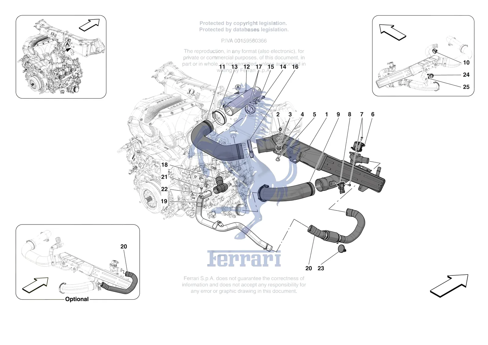 Ferrari F80 [MECHANICAL SYSTEM] - D.04.02 - INTERCOOLER exploded diagram