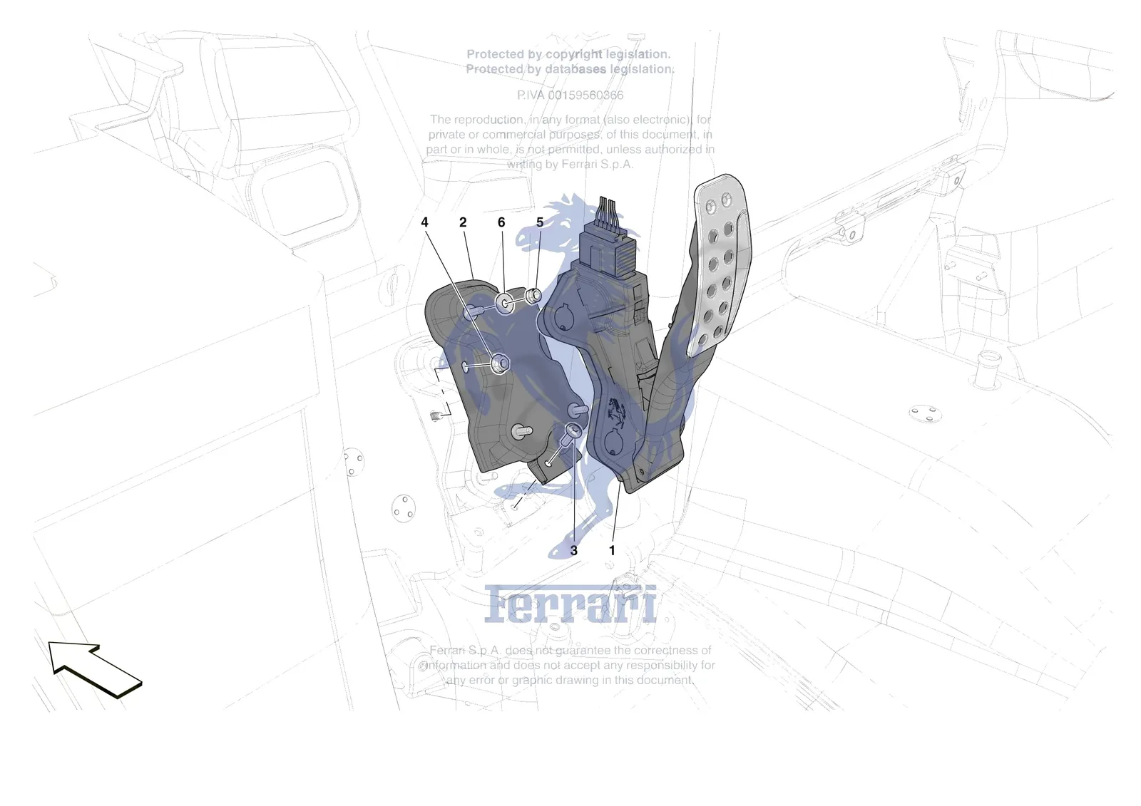 Ferrari F80 [MECHANICAL SYSTEM] - D.19 - ACCELERATOR CONTROL exploded diagram