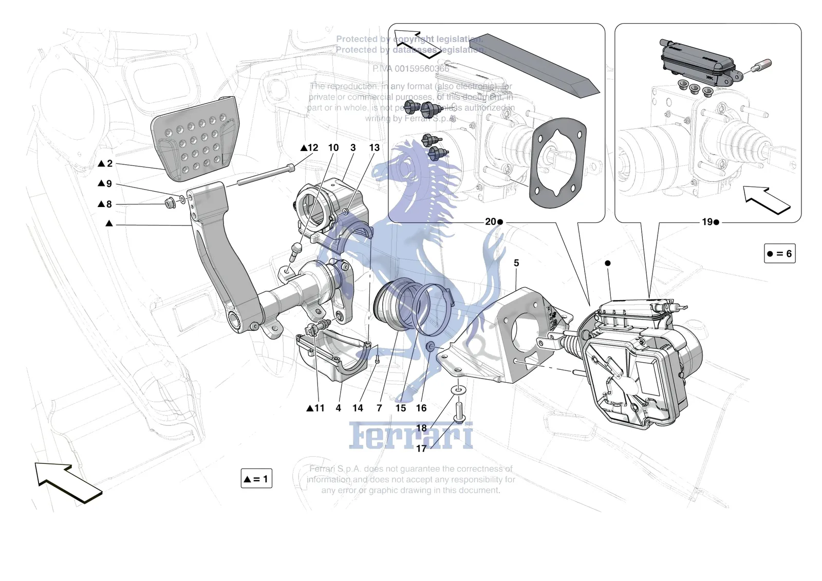 Ferrari F80 [MECHANICAL SYSTEM] - D.20 - PEDAL BOARD exploded diagram