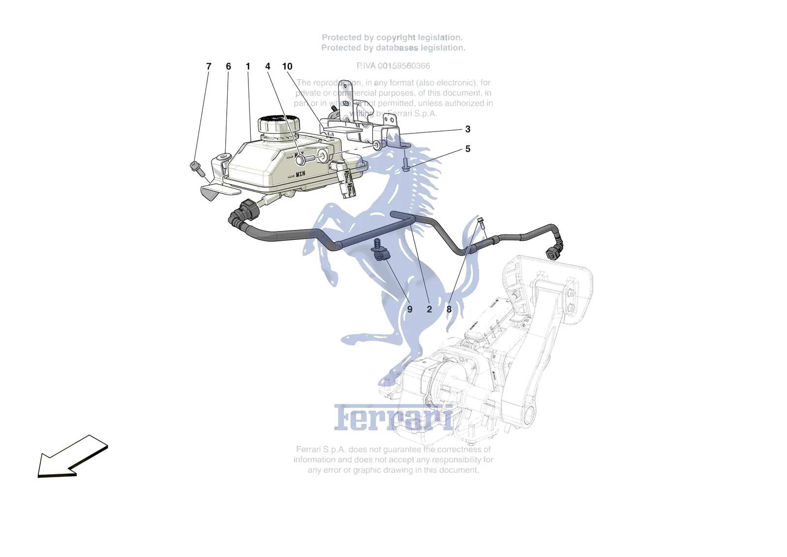 Ferrari F80 [MECHANICAL SYSTEM] - D.22 - BRAKE MASTER CYLINDER RESERVOIR exploded diagram