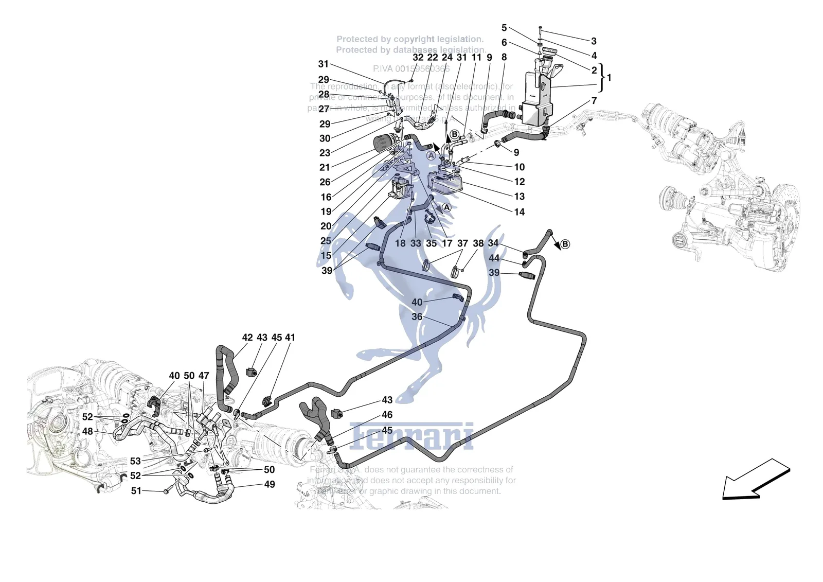 Ferrari F80 [MECHANICAL SYSTEM] - D.25.04 - FRONT SUSPENSION - COOLING exploded diagram