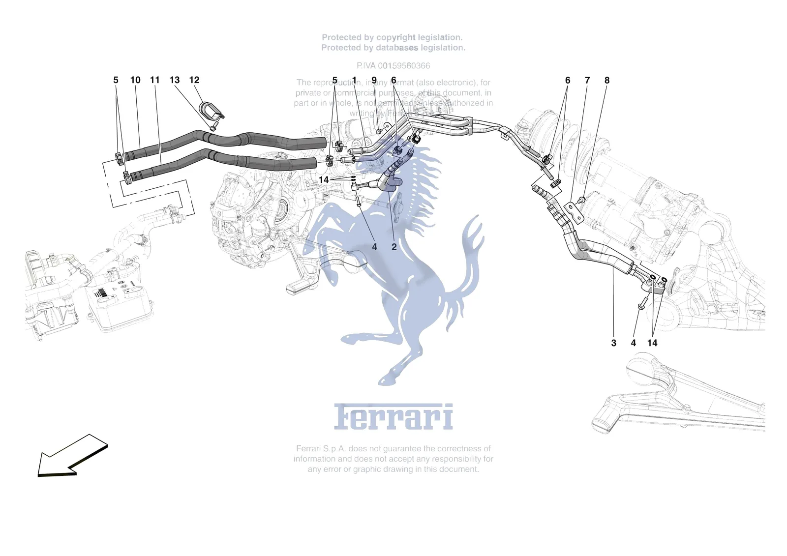 Ferrari F80 [MECHANICAL SYSTEM] - D.27.04 - REAR SUSPENSION - COOLING exploded diagram