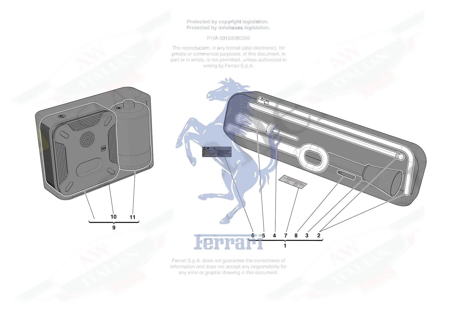 Ferrari F80 [MECHANICAL SYSTEM] - D.38 - TOOLS PROVIDED WITH VEHICLE exploded diagram