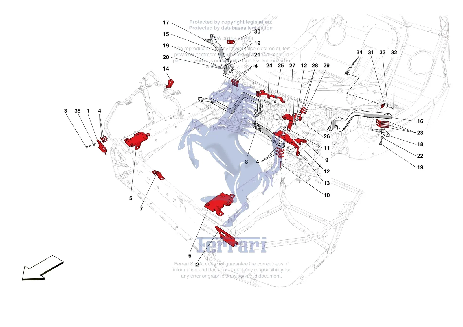 Ferrari F80 [VEHICLE TRIM] - E.5 - FRONT SUBSTRUCTURE exploded diagram