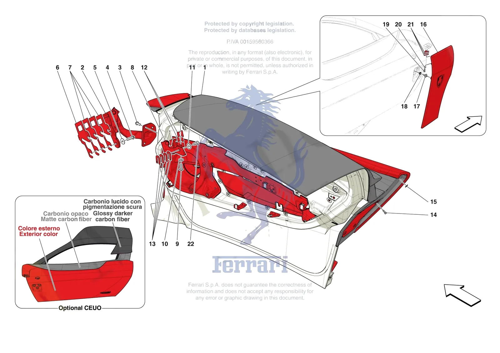 Ferrari F80 [VEHICLE TRIM] - E.08.01 - FRONT DOOR SUBSTRUCTURE exploded diagram