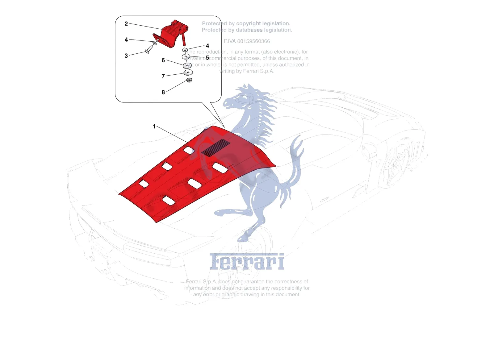 Ferrari F80 [VEHICLE TRIM] - E.10 - REAR LID SUBSTRUCTURE exploded diagram