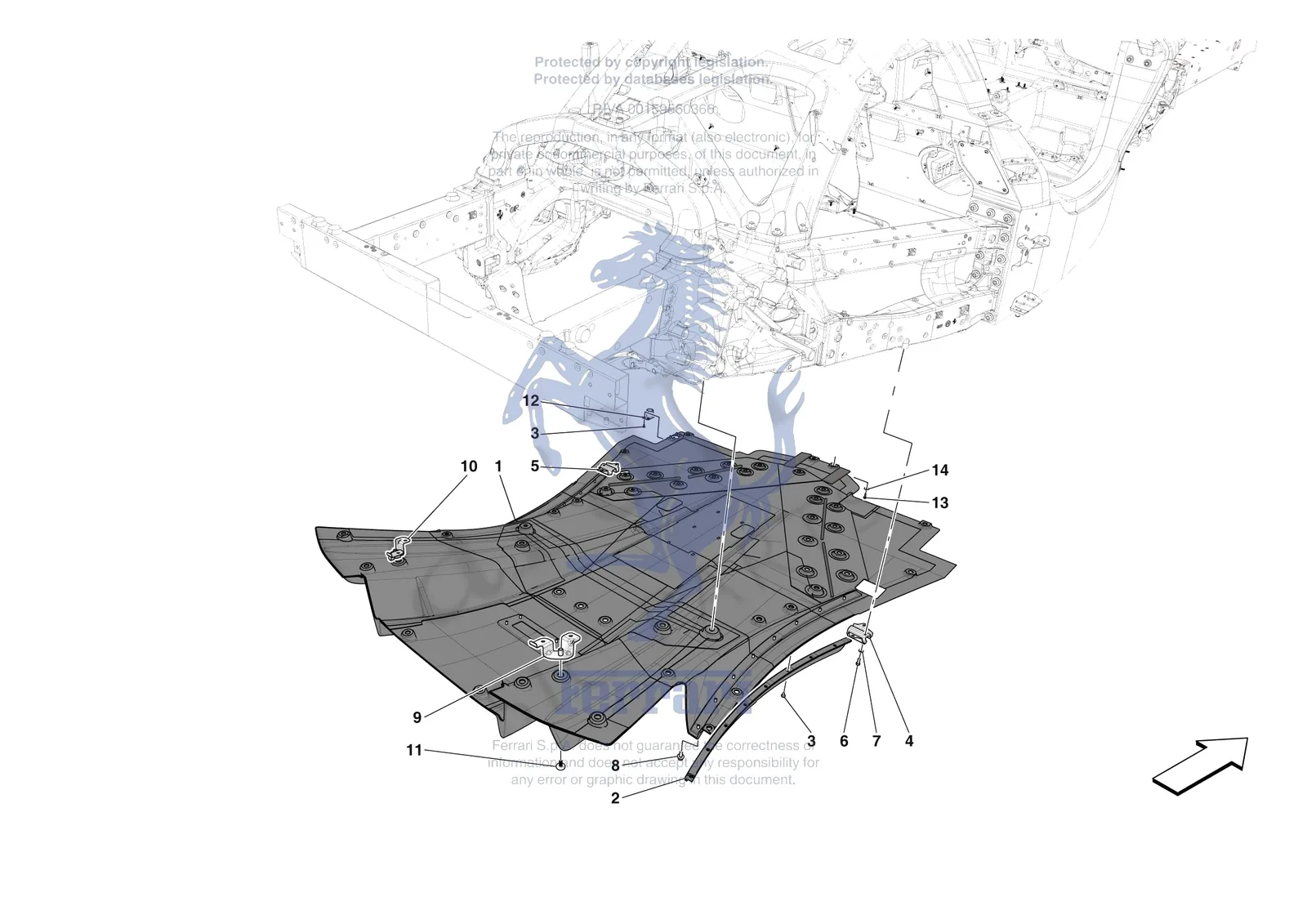 Ferrari F80 [VEHICLE TRIM] - E.16 - REAR SHIELDS exploded diagram