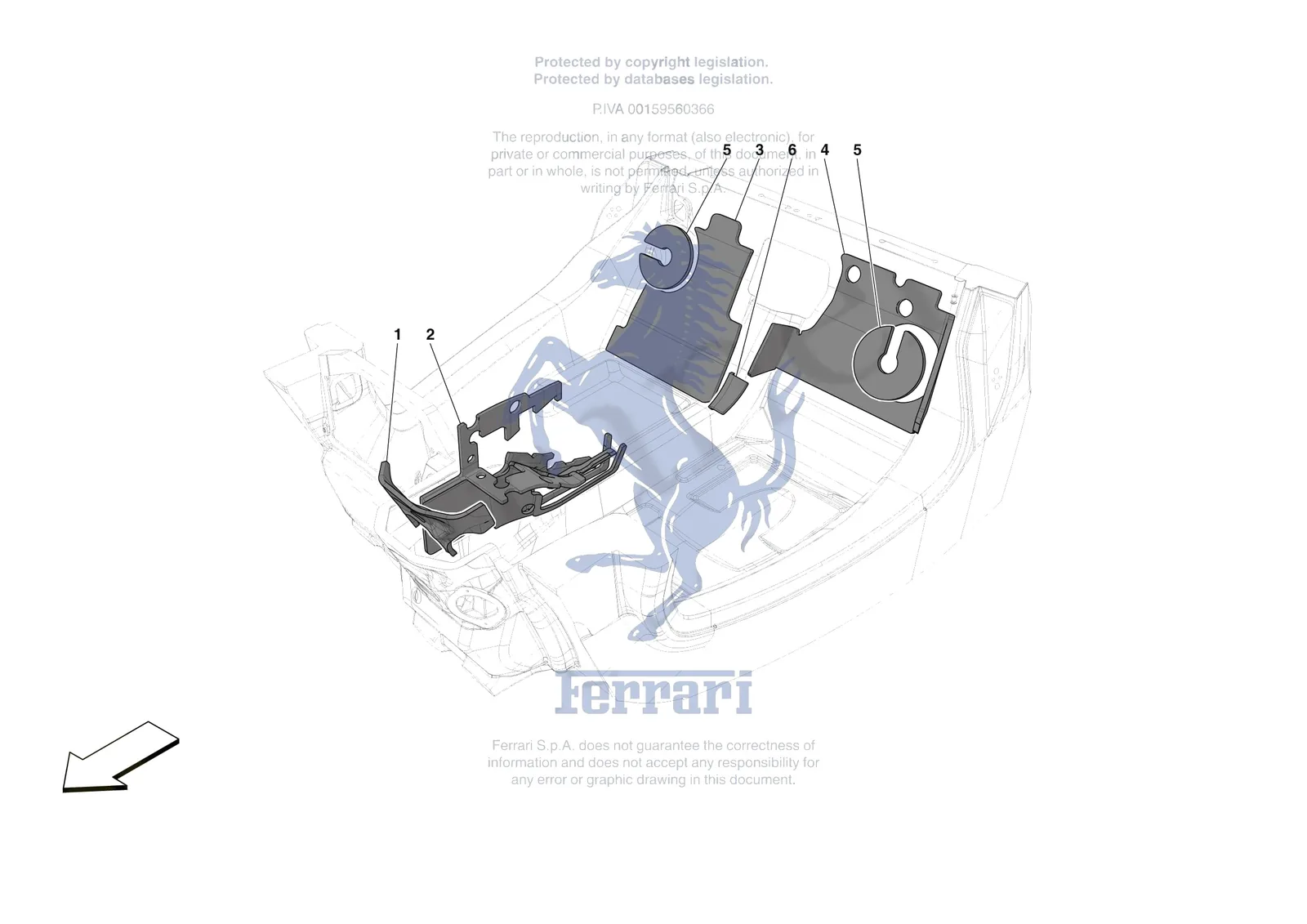 Ferrari F80 [VEHICLE TRIM] - E.19 - INTERNAL CABIN INSULATION exploded diagram